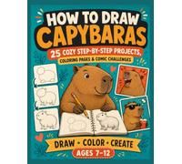 How to Draw Capybaras: 25 Cozy Step-by-Step Projects, Coloring Pages & Comic Challenges