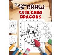 How to Draw Cute Chibi Dragons: Grid Copy Technique for Drawing Adorable Chibi Dragons for Kids and Beginners