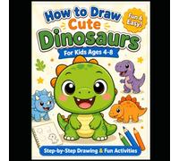 How to Draw Cute Dinosaurs for Kids Ages 4-8: Step-by-Step Drawing, Coloring & Fun Activities for Beginners