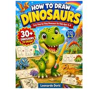 How to Draw Dinosaurs for Kids: Easy Step-by-Step Dinosaur Drawing Book for Ages 4-8 | Learn to Draw 30+ Cute Dinosaurs