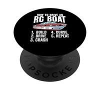 How To Drive An RC Boat Funny RC Model Design for RC Captain PopSockets Adhesive PopGrip
