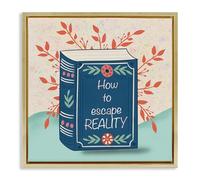 How to Escape Reality Bookish, 24 x 24 Inch Canvas in Floater Frame