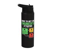How to Get an Engineer's Attention Funny Engineer Joke Stainless Steel Insulated Water Bottle