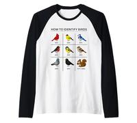 How to Identify A Bird Funny Birdwatching Cute Squirrel Joke Raglan Baseball Tee