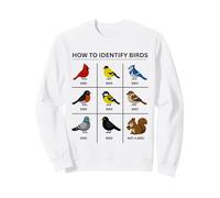 How To Identify A Bird Funny Birdwatching Cute Squirrel Joke Sweatshirt
