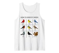 How to Identify A Bird Funny Birdwatching Cute Squirrel Joke Tank Top