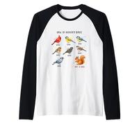 How to Identify Birds Funny Birdwatchers and Nature Lovers Raglan Baseball Tee