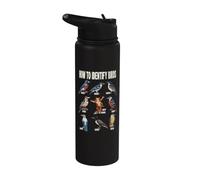 How to Identify Birds Funny Squirrel Nature Ornithology Stainless Steel Insulated Water Bottle
