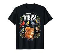 How to Identify Birds Funny Squirrel Ornithology T-Shirt