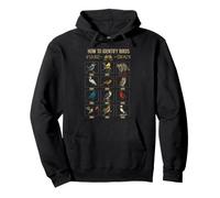 How to Identify Birds Humorous Vintage Raccoon Pullover Hoodie