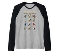 How to Identify Birds Humorous Vintage Raccoon Raglan Baseball Tee