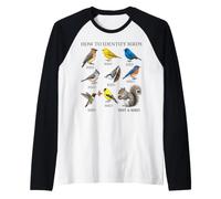How to Identify Birds Humorous Wildlife Raglan Baseball Tee