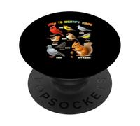 How To Identify Birds Squirrel Birdwatcher Birder Zookeeper PopSockets Adhesive PopGrip