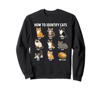 How To Identify Cats Funny Cat Chart Humor Breeds Sweatshirt