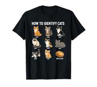 How to Identify Cats Funny Cat Chart Humor Breeds T-Shirt