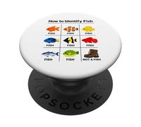 How to Identify Fishes Funny Fish Identification Fisherman PopSockets Adhesive PopGrip