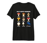 How to Identify Mushrooms Funny Foraging Chart Fungi Premium T-Shirt