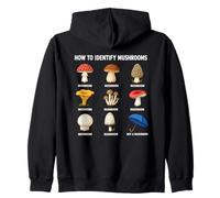 How To Identify Mushrooms Funny Foraging Chart Fungi Zip Hoodie