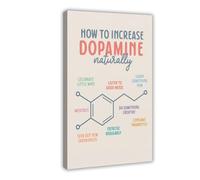 How To Increase Dopamine Naturally Wall Art, Therapy Office Decor, Mental Health Poster Canvas Poster Wall Art Decor Print Picture Paintings for Living Room Bedroom Decoration 16x24inch(40x60cm)