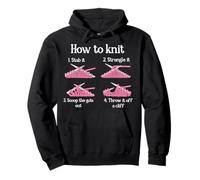 How To Knit 1- Stab It 2- Strangle It 3- Scoop The Guts Out Pullover Hoodie