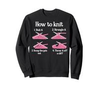 How To Knit 1- Stab It 2- Strangle It 3- Scoop The Guts Out Sweatshirt