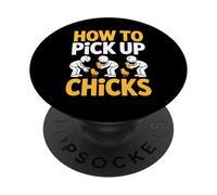 How To Pick Up Chicks Funny Chicken Pun PopSockets Adhesive PopGrip