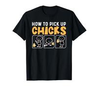 How to Pick Up Chicks Funny Meme Chick Lovers Chicken T-Shirt