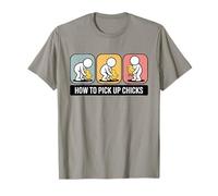 How to Pick Up Chicks Funny Sarcastic Man Dad Farmer Joke T-Shirt