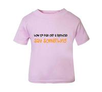How to Piss Off a Redhead: Say Something Statement Short Sleeve Cotton Kids t Shirt, 2-3 Years, Pastel Pink