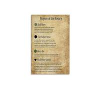 How To Pray The Rosary Chart Poster Easy Visual Guide for Beginners Catholic Family Prayer Time Living Room Wall Decor(Framed,16x24inch(40x60cm))