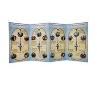 How to Say the Rosary Card Novena Leaflet 33cm 16cm Open