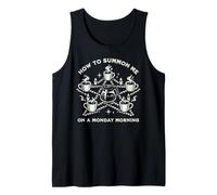 How to Summon Me On A Monday Morning Funny Coffee Humor Tank Top