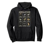 How to Survive Animal Attacks - Funny Cartoon Safety Guide Pullover Hoodie