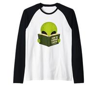 How to Survive Earth Funny Aliens Lovers Sarcastic Kids Raglan Baseball Tee