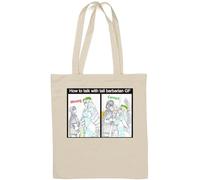 How to talk to your barbarian girlfriend Rome Legion Empire meme Natural Cotton Tote Bag White