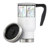 How to Talk to Your Barbarian Girlfriend Rome Legion Empire Meme Vacuum Insulated Thermal Travel Coffee Mug 480ml White