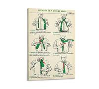 How to Tie A Full Windsor Knot Poster Multiple Bow Tie Styles (3) Poster For Bedroom Kitchen Bathroom Living Room Office Decor 12x18inch(30x45cm) Frame-style