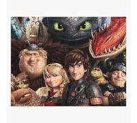 (How To Train Your Dragon 2 Movie Poster=8323) Jigsaw Puzzle Wooden 300-Piece for Adults Kids Seniors- Home Decor Family Activity Game Wall Art 38x26cm / 15x10inch Birthday Party Gift Toy