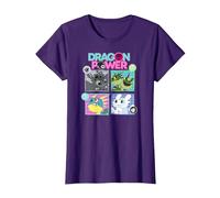 How to Train Your Dragon 3 Dragon Power T-Shirt, Women, Purple, Medium