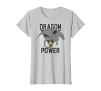 How to Train Your Dragon 3 Dragon Power T-Shirt, Women, Silver Grey, Large
