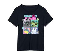 How to Train Your Dragon 3 Dragon Power T-Shirt, Women's Plus, Black, 6X
