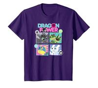 How to Train Your Dragon 3 Dragon Power T-Shirt, Youth, Purple, Large