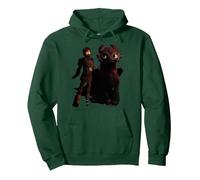 How to Train Your Dragon 3 Hiccup and Toothless Pullover Hoodie, Adult Unisex, Dark Green, Small