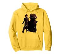 How to Train Your Dragon 3 Hiccup and Toothless Pullover Hoodie, Adult Unisex, Lemon Yellow, Small