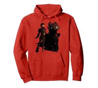 How to Train Your Dragon 3 Hiccup and Toothless Pullover Hoodie, Adult Unisex, Red, XX-Large