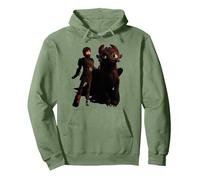 How to Train Your Dragon 3 Hiccup and Toothless Pullover Hoodie, Adult Unisex, Sage Green, Medium