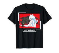 How to Train Your Dragon 3 Love and Loyalty T-Shirt, Men, Black, Medium