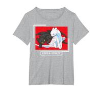 How to Train Your Dragon 3 Love and Loyalty T-Shirt, Women's Plus, Heather Grey, 4X