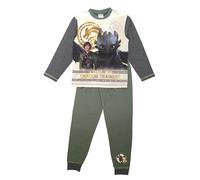 How To Train Your Dragon Boys Pyjamas Welcome To Dragon Training, Kids 2 Piece Set PJ’s, Nightwear, Grey, Age 5-6 Years