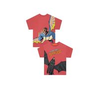 How To Train Your Dragon Boy's Toothless Short Sleeve T-Shirt in Red | Size: 6-7 Years How To Train Your Dragon Red 6-7 Years